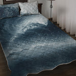Ocean Wave Print Quilt Bed Set