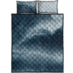 Ocean Wave Print Quilt Bed Set