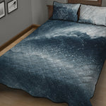 Ocean Wave Print Quilt Bed Set