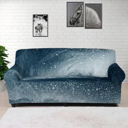 Ocean Wave Print Sofa Cover