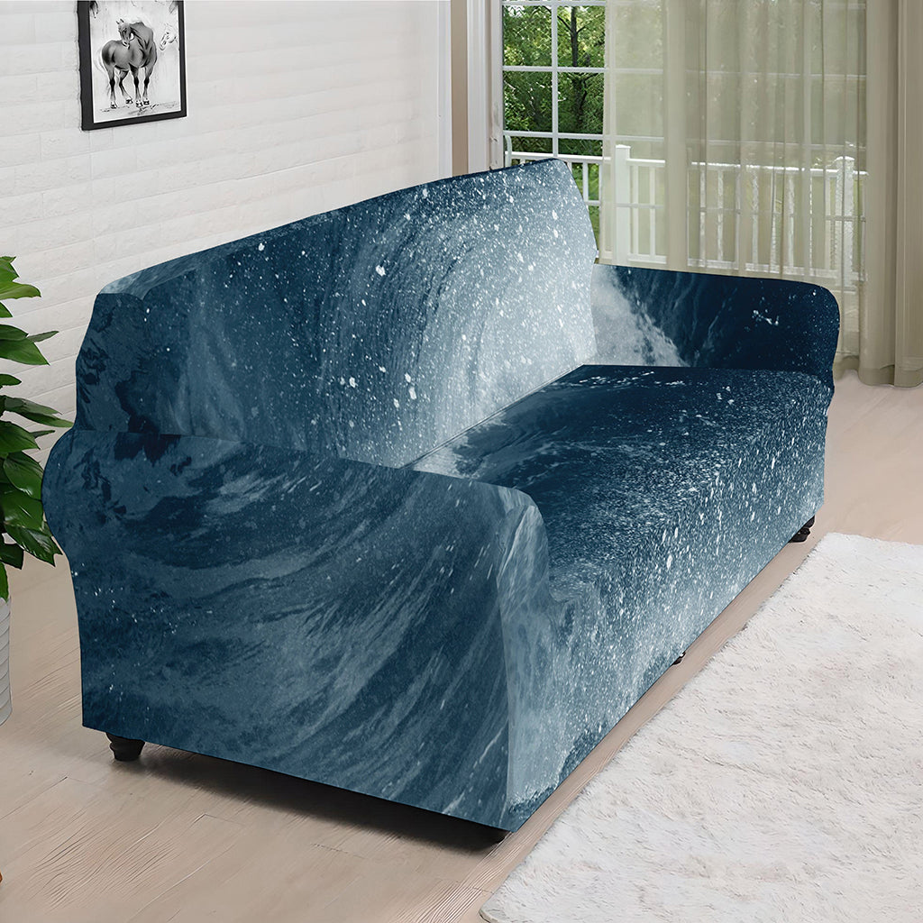 Ocean Wave Print Sofa Cover