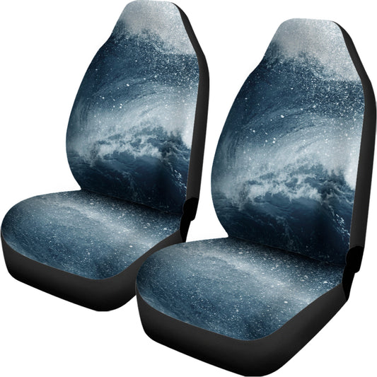 Ocean Wave Print Universal Fit Car Seat Covers