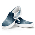 Ocean Wave Print White Slip On Sneakers