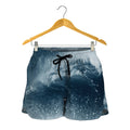 Ocean Wave Print Women's Shorts