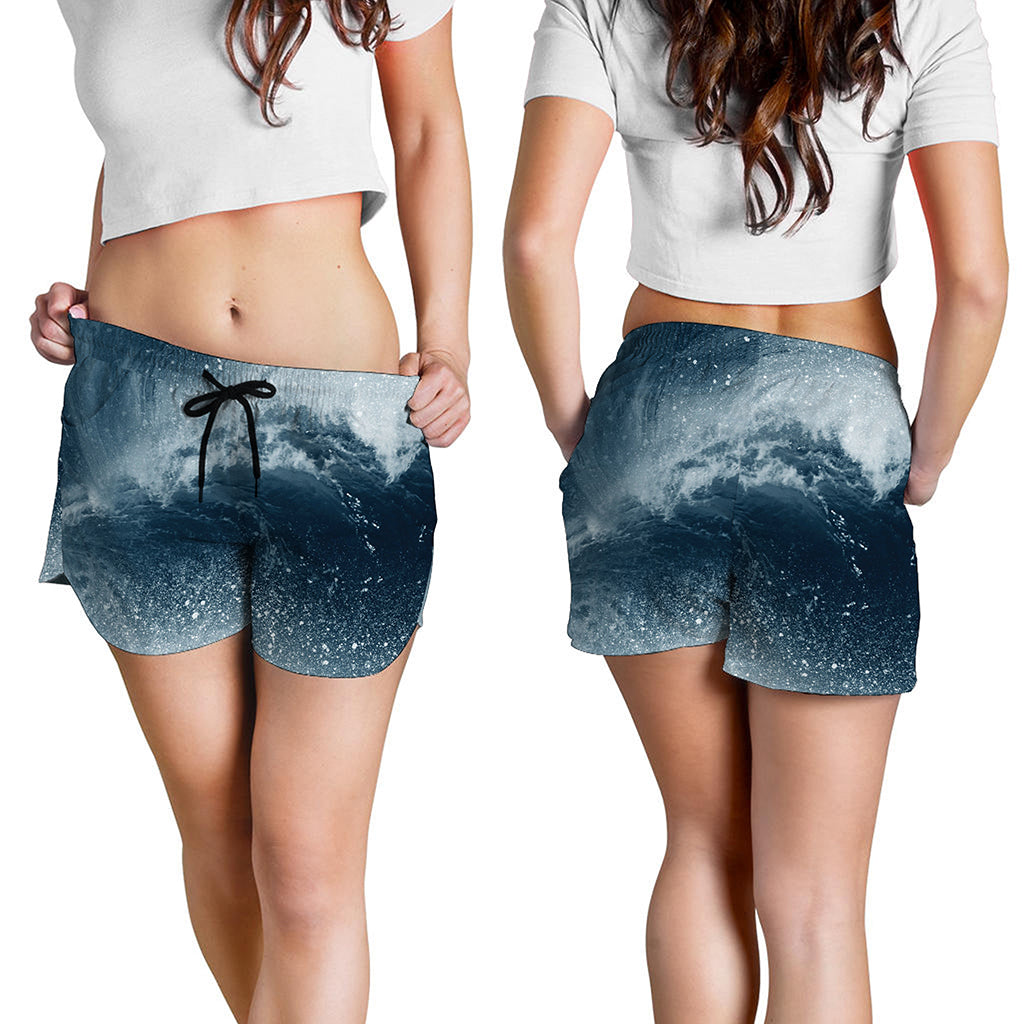 Ocean Wave Print Women's Shorts