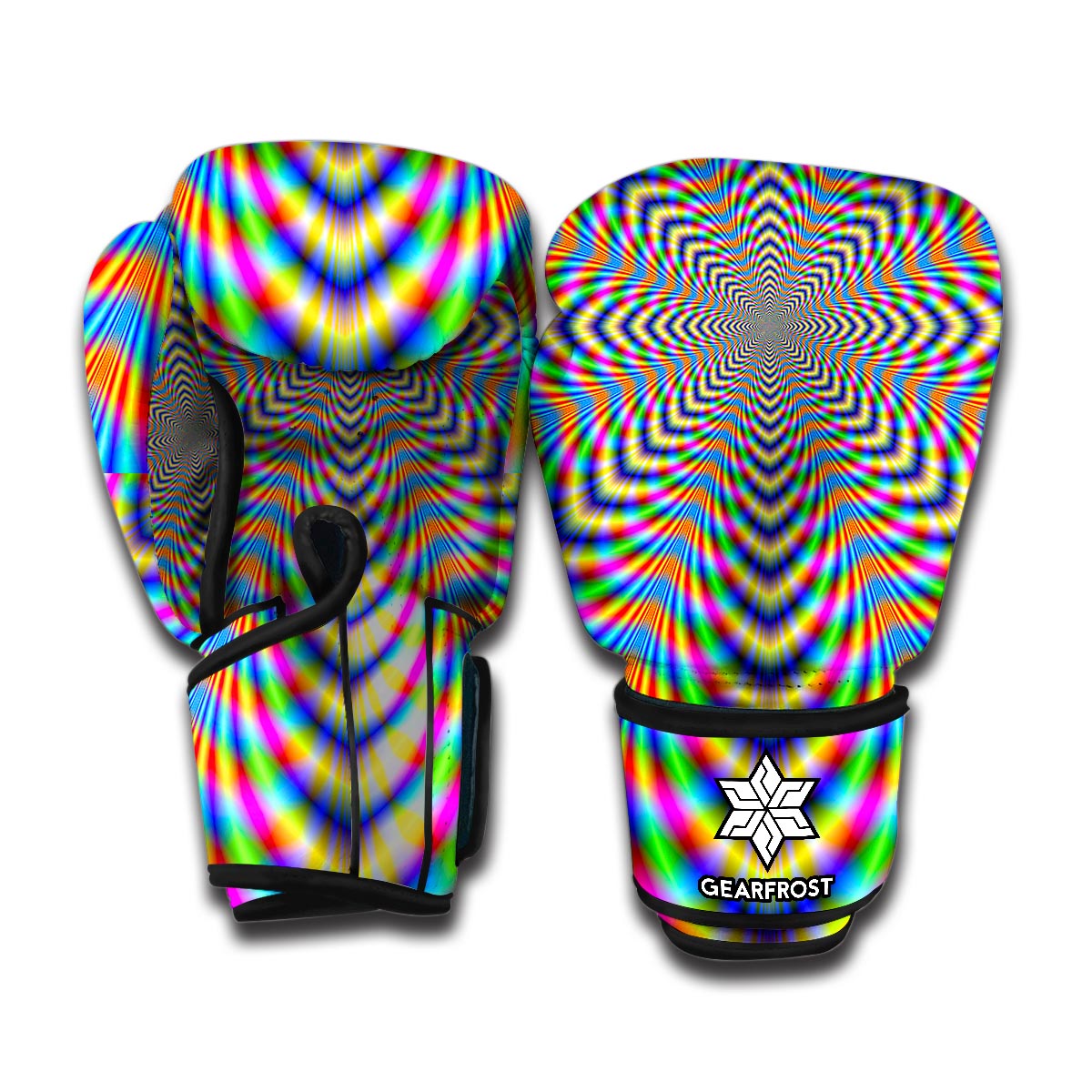 Octagonal Psychedelic Optical Illusion Boxing Gloves