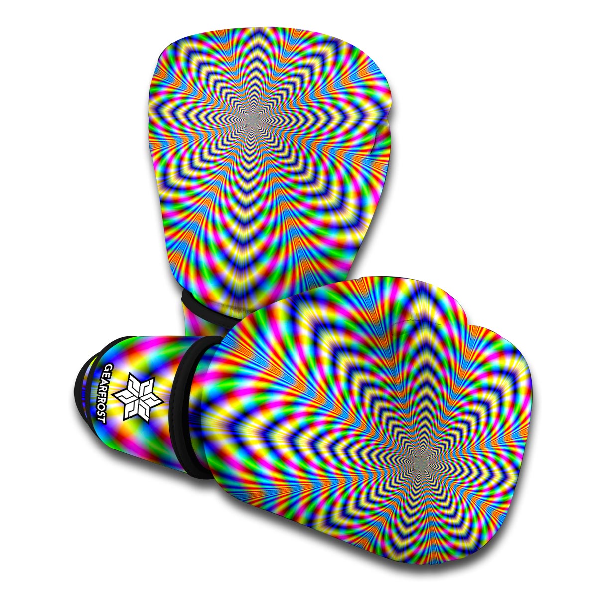 Octagonal Psychedelic Optical Illusion Boxing Gloves