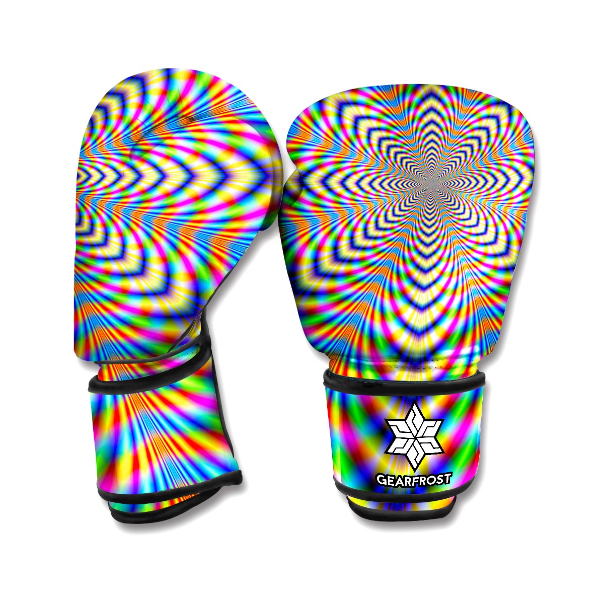 Octagonal Psychedelic Optical Illusion Boxing Gloves