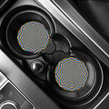 Octagonal Psychedelic Optical Illusion Car Coasters