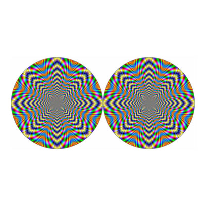 Octagonal Psychedelic Optical Illusion Car Coasters