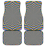 Octagonal Psychedelic Optical Illusion Front and Back Car Floor Mats