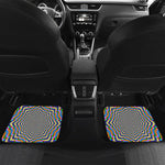 Octagonal Psychedelic Optical Illusion Front and Back Car Floor Mats