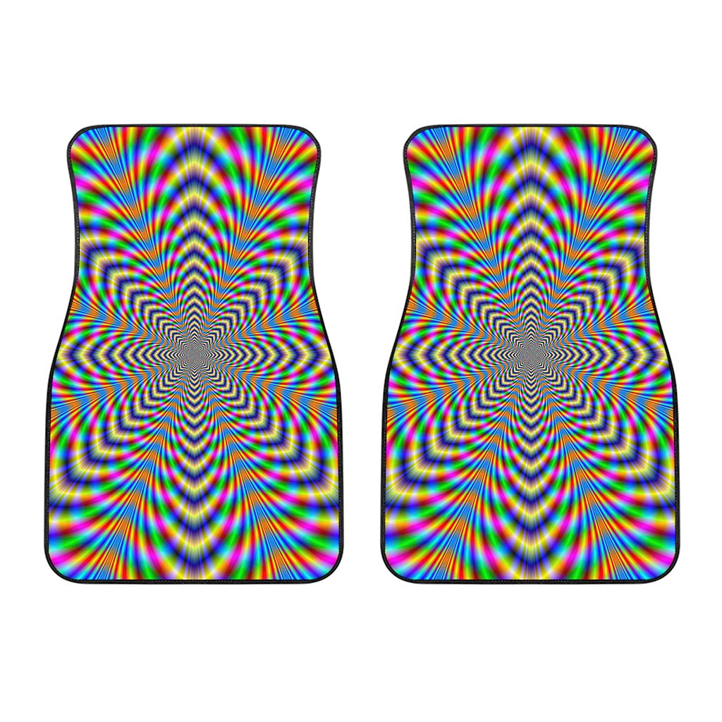 Octagonal Psychedelic Optical Illusion Front Car Floor Mats