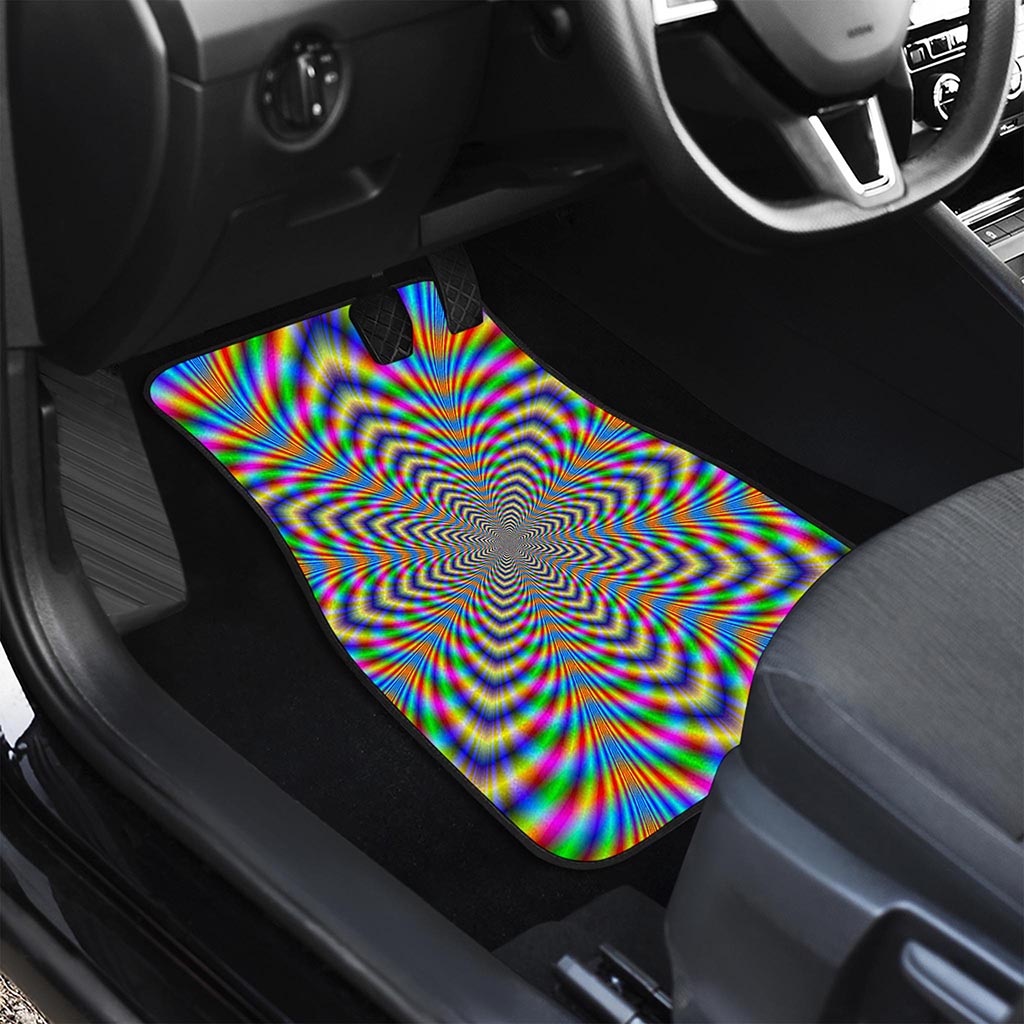 Octagonal Psychedelic Optical Illusion Front Car Floor Mats