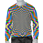 Octagonal Psychedelic Optical Illusion Men's Crewneck Sweatshirt GearFrost