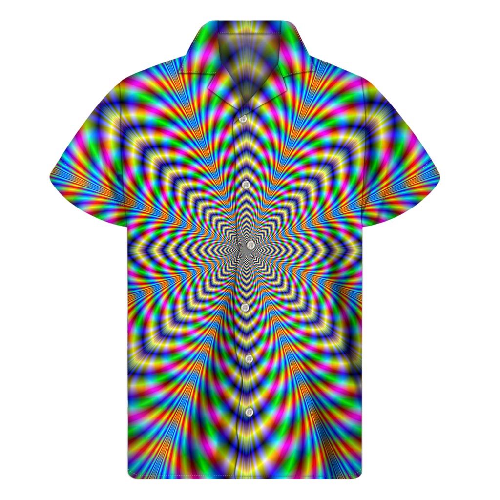 Octagonal Psychedelic Optical Illusion Men's Short Sleeve Shirt