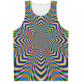 Octagonal Psychedelic Optical Illusion Men's Tank Top