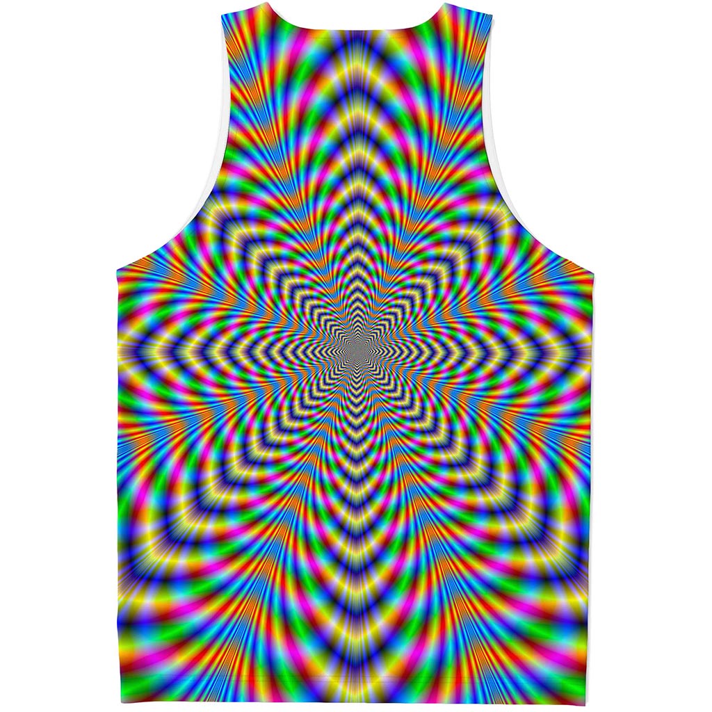 Octagonal Psychedelic Optical Illusion Men's Tank Top
