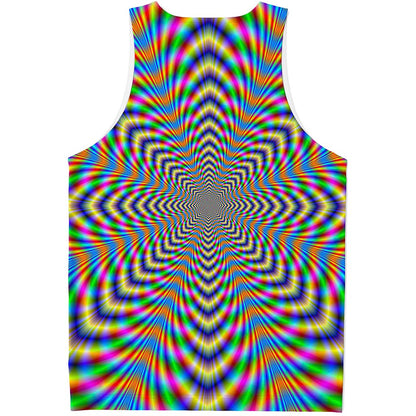 Octagonal Psychedelic Optical Illusion Men's Tank Top