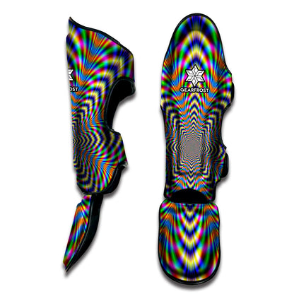 Octagonal Psychedelic Optical Illusion Muay Thai Shin Guard