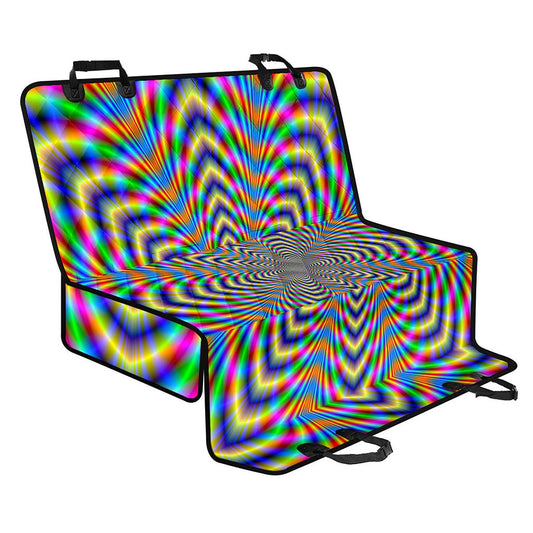 Octagonal Psychedelic Optical Illusion Pet Car Back Seat Cover