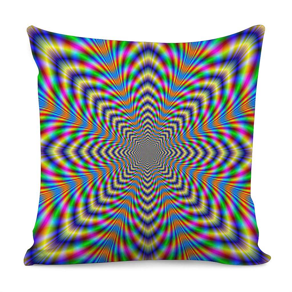 Octagonal Psychedelic Optical Illusion Pillow Cover