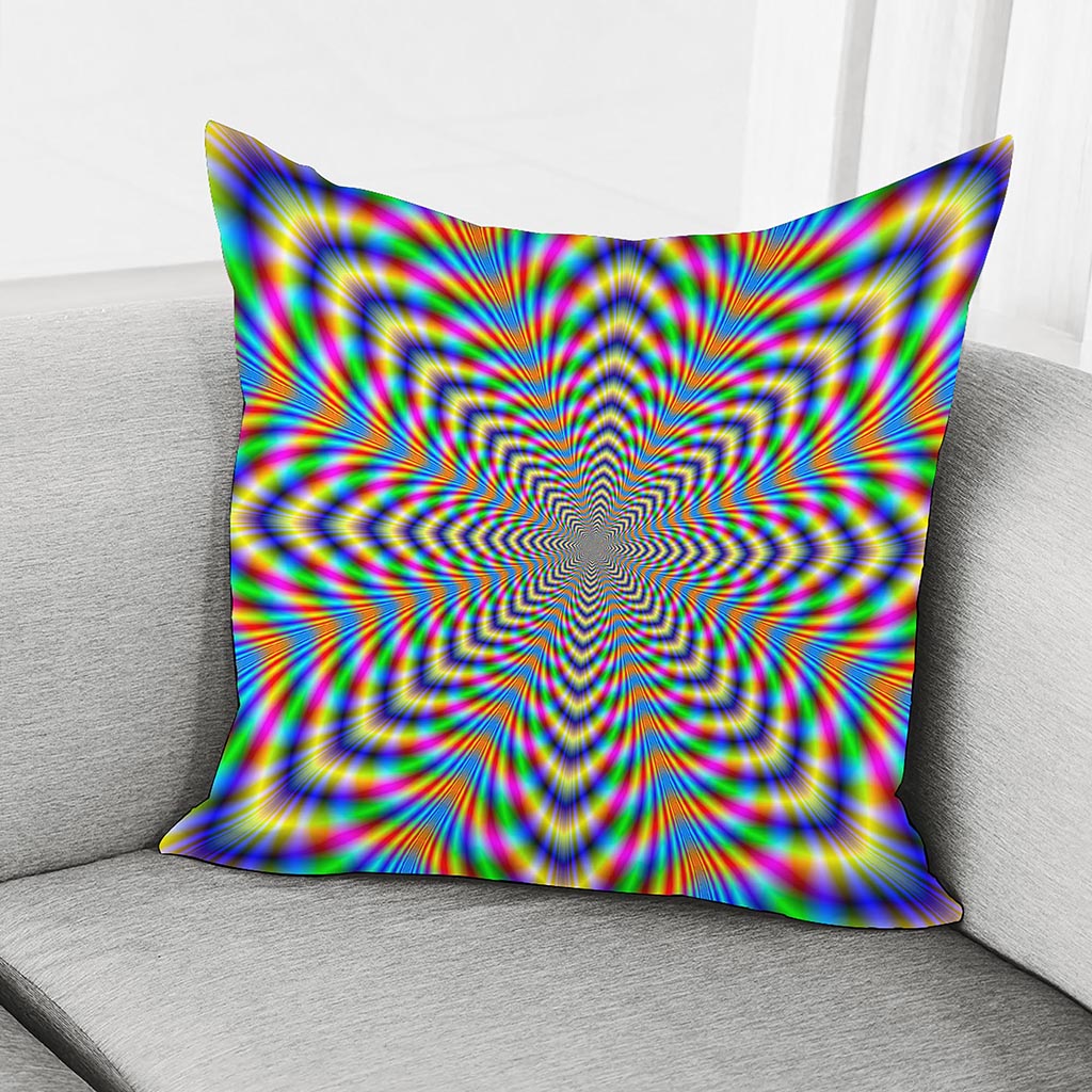 Octagonal Psychedelic Optical Illusion Pillow Cover