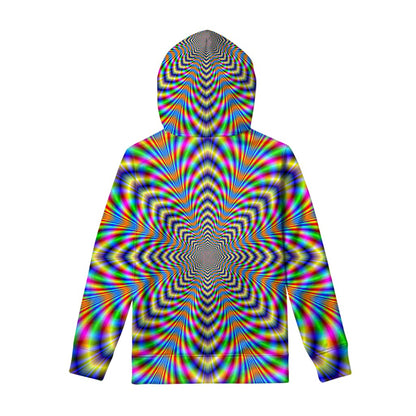 Octagonal Psychedelic Optical Illusion Pullover Hoodie