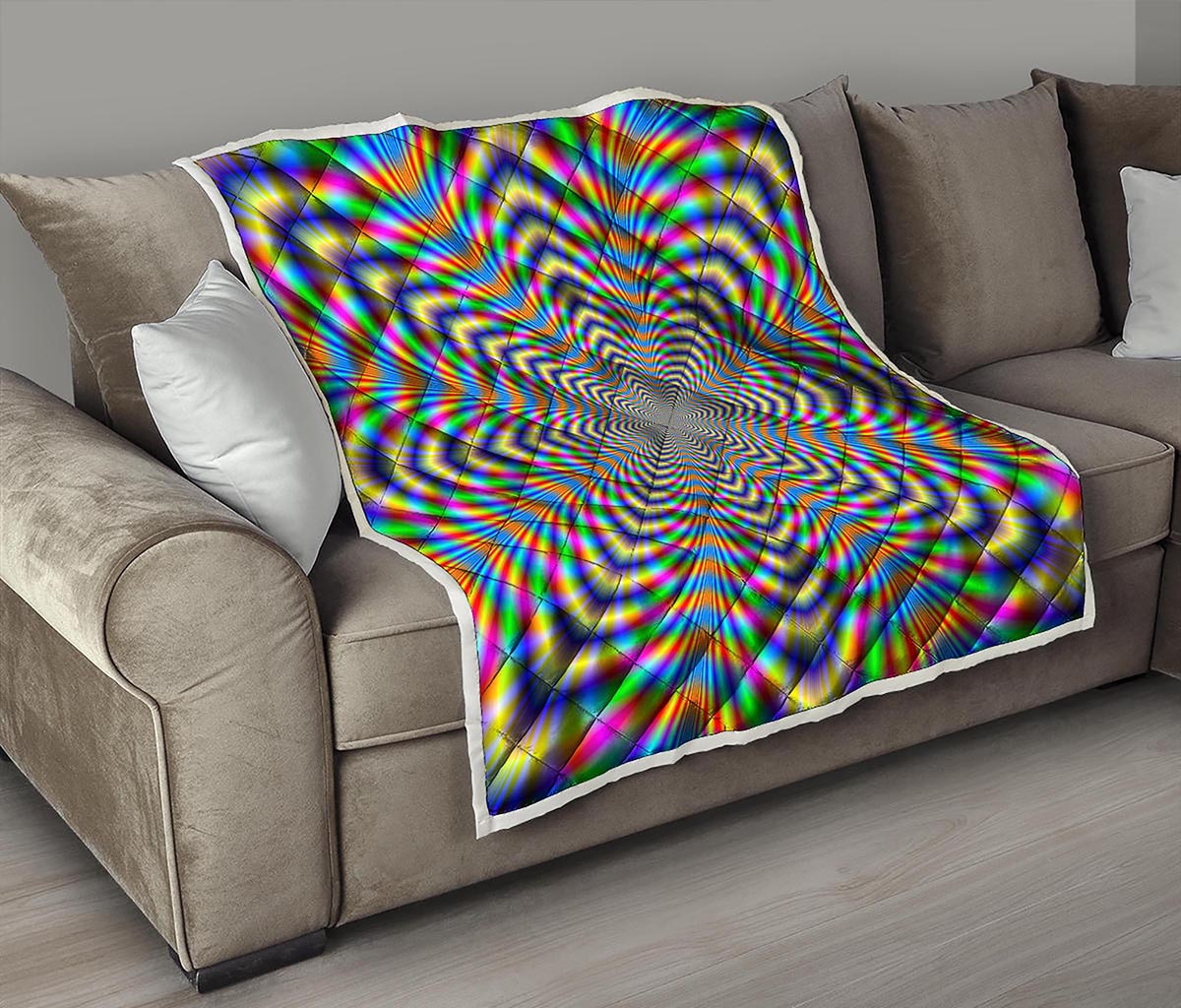 Octagonal Psychedelic Optical Illusion Quilt