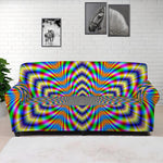 Octagonal Psychedelic Optical Illusion Sofa Cover