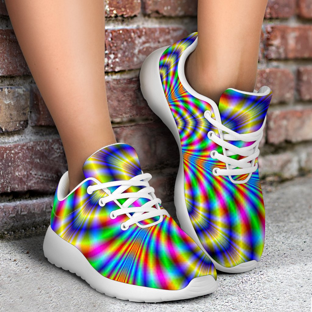 Octagonal Psychedelic Optical Illusion Sport Shoes GearFrost