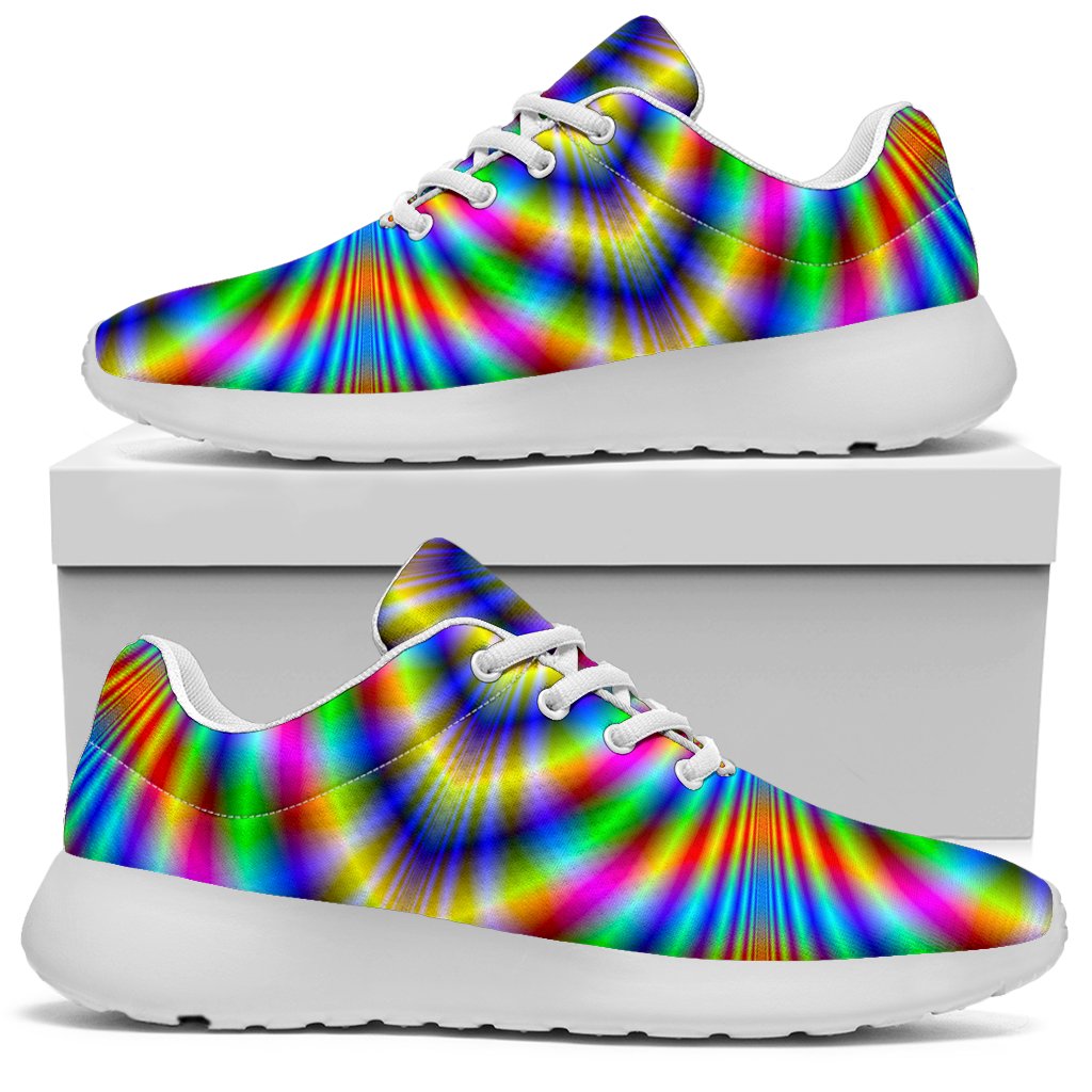 Octagonal Psychedelic Optical Illusion Sport Shoes GearFrost