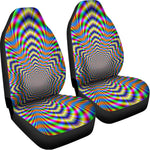 Octagonal Psychedelic Optical Illusion Universal Fit Car Seat Covers