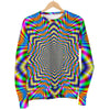 Octagonal Psychedelic Optical Illusion Women's Crewneck Sweatshirt GearFrost