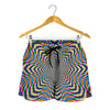 Octagonal Psychedelic Optical Illusion Women's Shorts