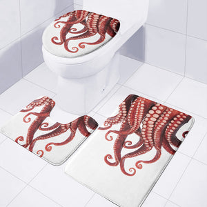Octopus Tentacles Print 3 Piece Bath Mat Set