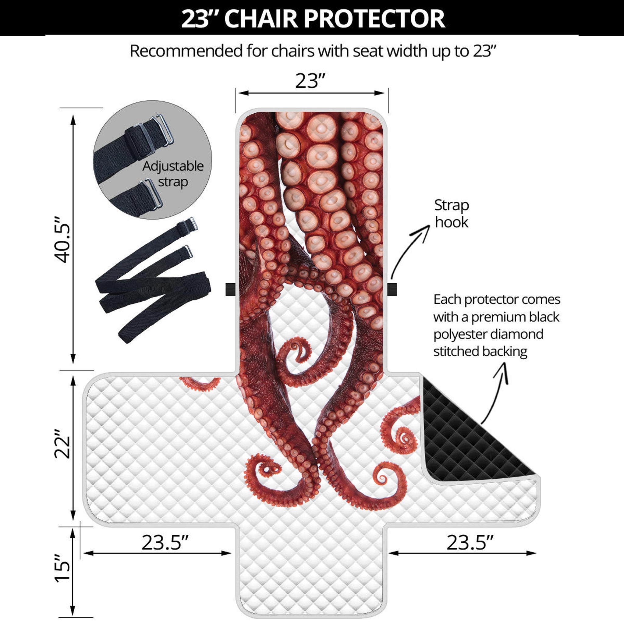 Octopus Tentacles Print Armchair Protector