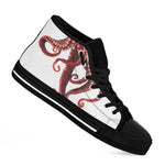 Octopus Tentacles Print Black High Top Shoes