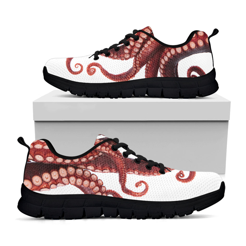 Octopus Tentacles Print Black Sneakers