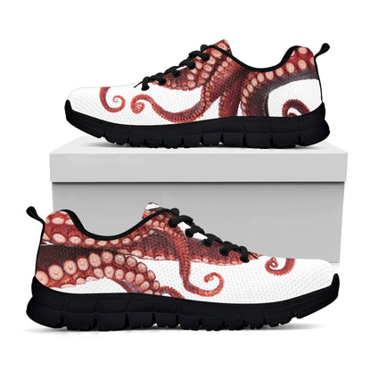 Octopus Tentacles Print Black Sneakers