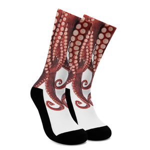 Octopus Tentacles Print Crew Socks