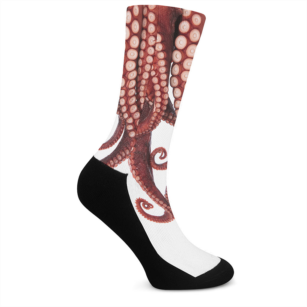 Octopus Tentacles Print Crew Socks