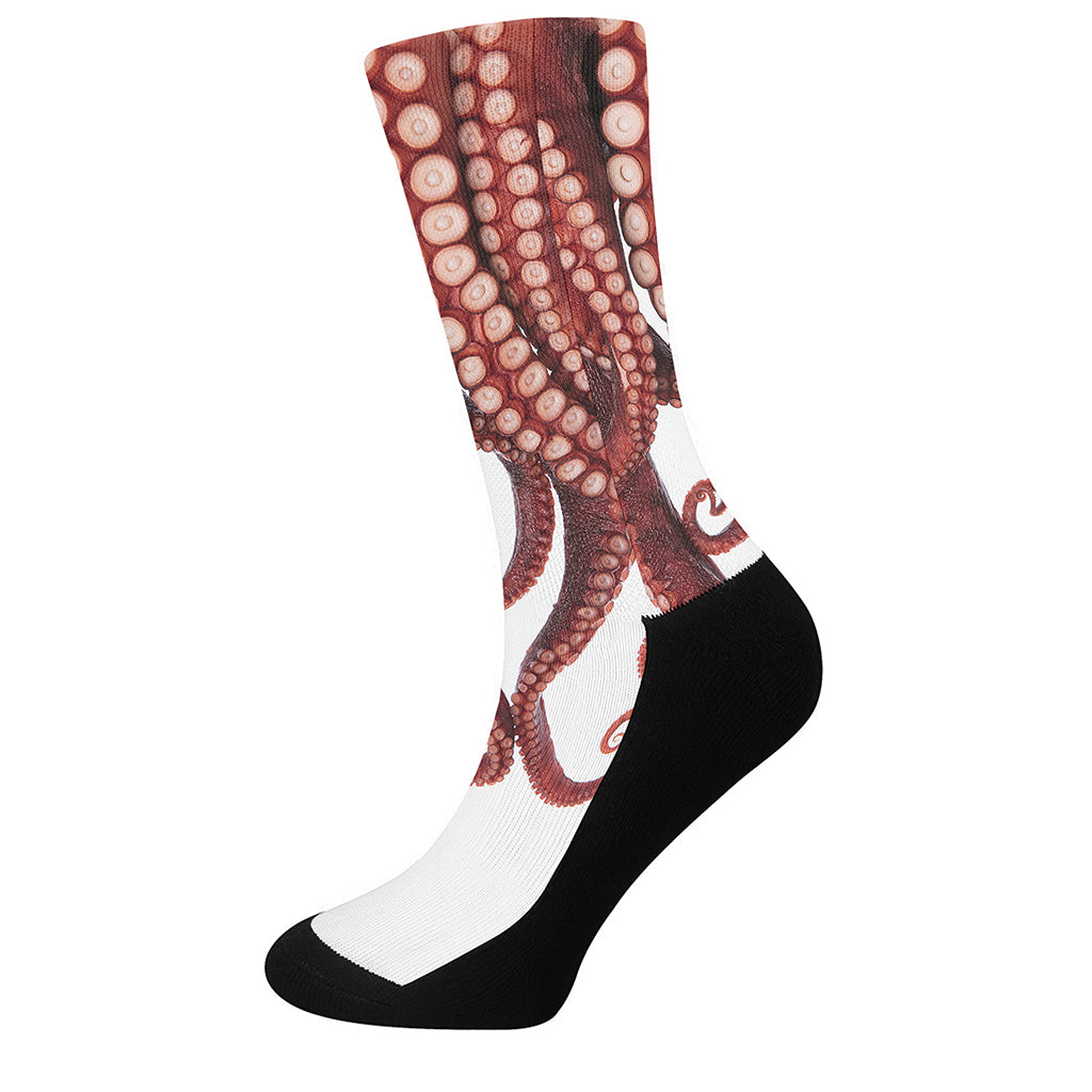 Octopus Tentacles Print Crew Socks