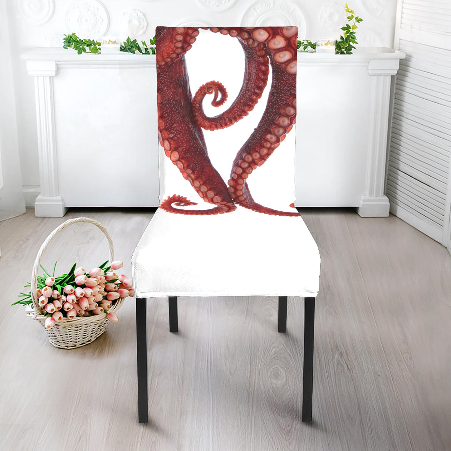 Octopus Tentacles Print Dining Chair Slipcover