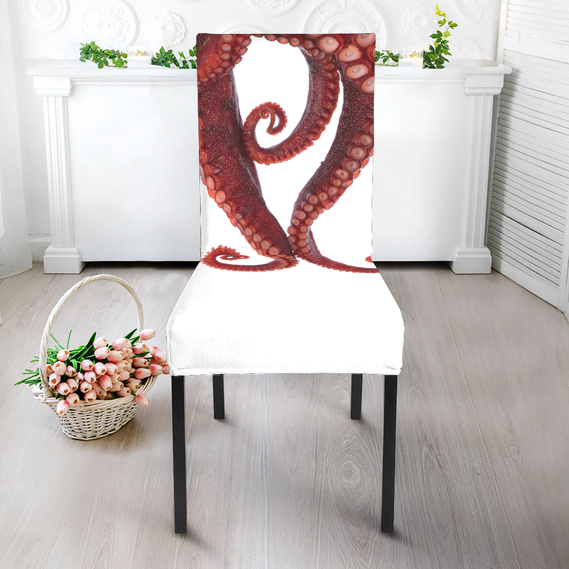 Octopus Tentacles Print Dining Chair Slipcover
