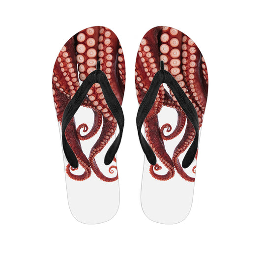 Octopus Tentacles Print Flip Flops
