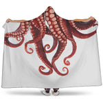 Octopus Tentacles Print Hooded Blanket