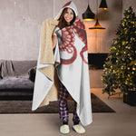 Octopus Tentacles Print Hooded Blanket