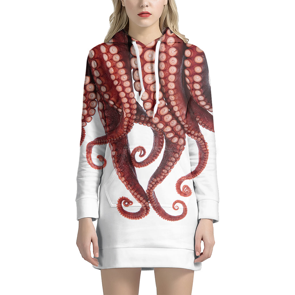 Octopus Tentacles Print Hoodie Dress
