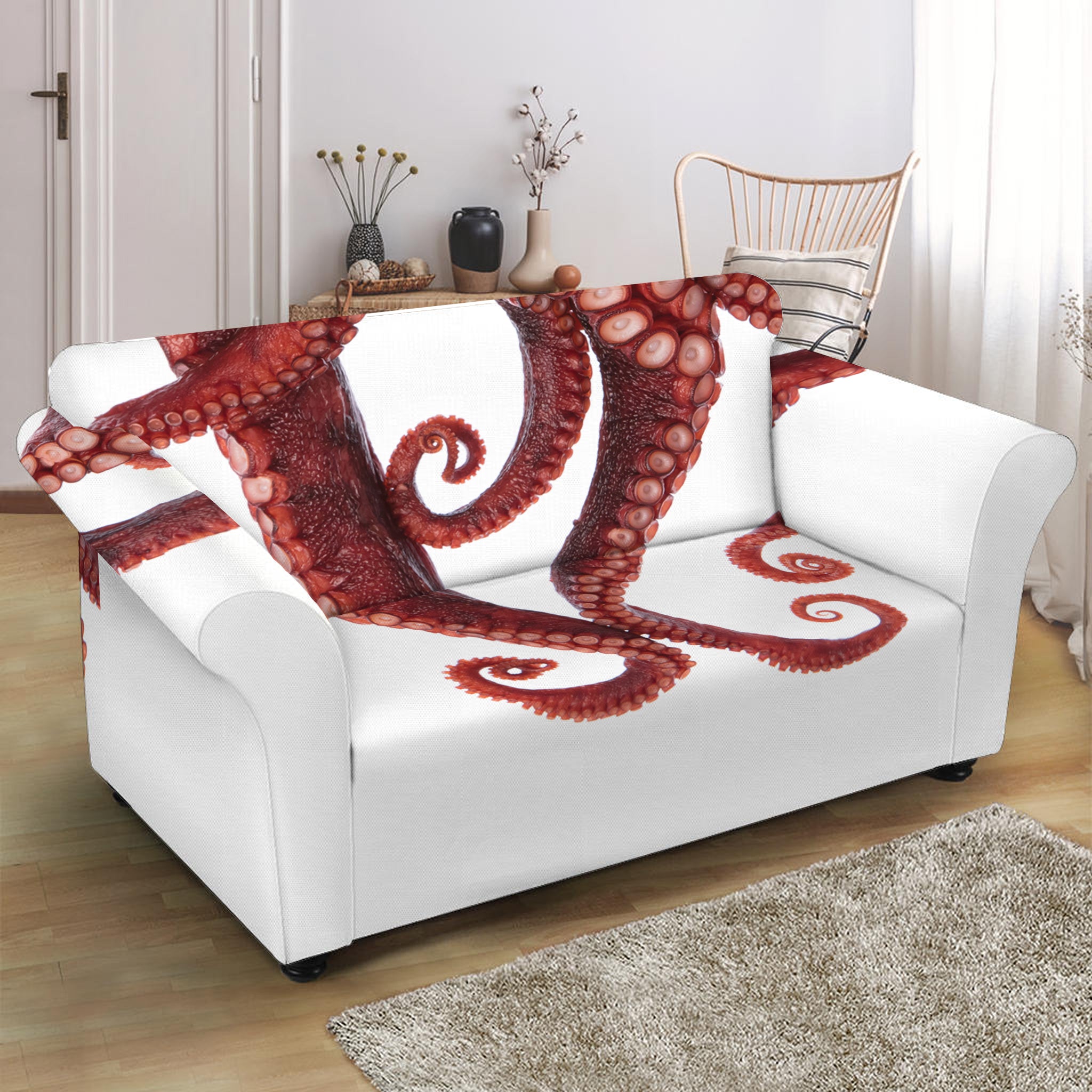 Octopus Tentacles Print Loveseat Slipcover